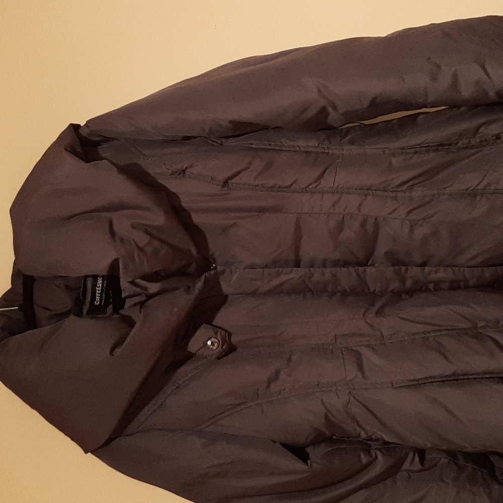 Coffee Shop Large Puff Coat Gray